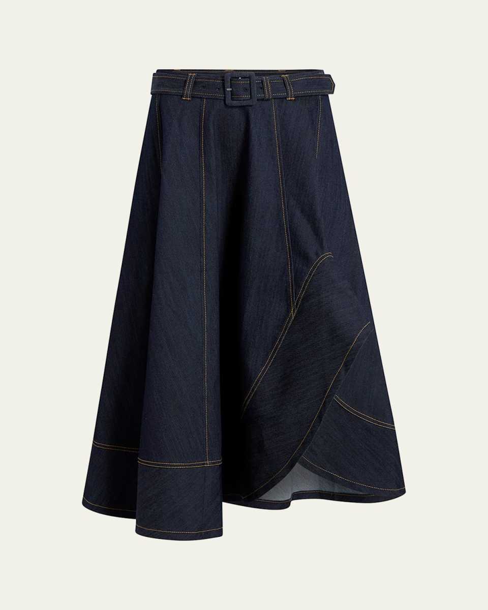 Zelda Denim Midi Skirt